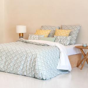 Funda nórdica 100% algodón verde para cama 105(180x240 cm)