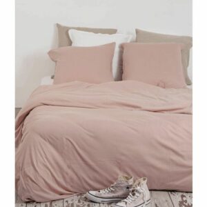 Funda nórdica de punto 100% algodón rosa para cama de 105 c…