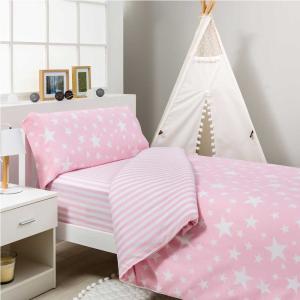 Funda Nordica Infantil algodón poliester rosa 150x260 Cama…