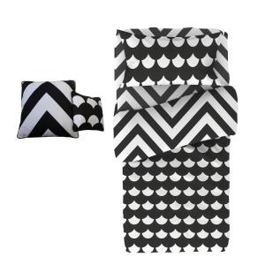 Funda nórdica set 3 piezas   cojines algodón blanco 90x190c…