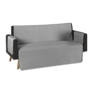 Funda protectora sofá acolchada 100% pes gris claro 2 plaza…