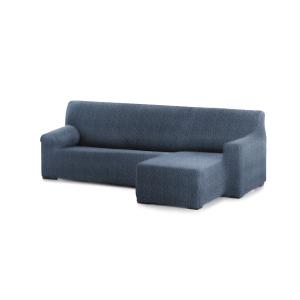 Funda sofá chaise longue elástica derecha b/c azul 250 - 36…