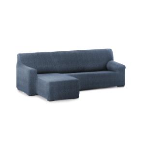 Funda sofá chaise longue elástica izquierda b/c azul 250 -…