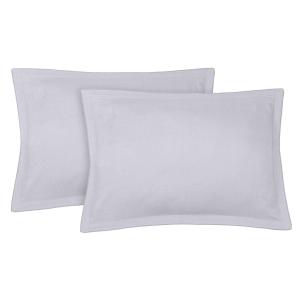Fundas de almohada (x2) lino lavado 50x70 gris perla