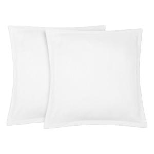 Fundas de almohada (x2) lino lavado 65x65 blanco