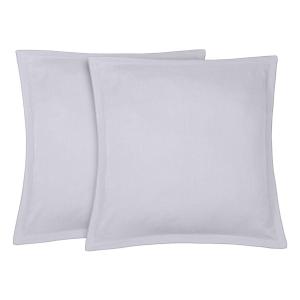 Fundas de almohada (x2) lino lavado 65x65 gris perla