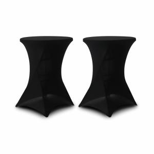 Fundas para mesas de pie, set de 2, negro