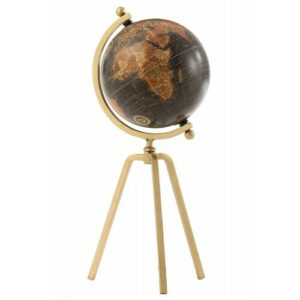 Globo terrestre trípode hierro/plástico oro/negro Alt. 52 c…
