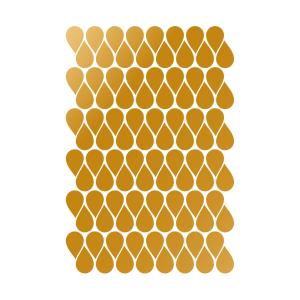 Gotas de lluvia en vinilo decorativo brillo oro 19x29 cm