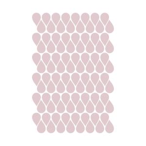 Gotas de lluvia en vinilo decorativo mate rosa palo 19x29 cm