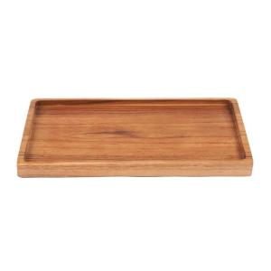 Gran bandeja de madera de teca con acabado premium (30x18)