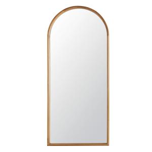 Gran espejo arqueado de madera de paulownia 80x180 cm