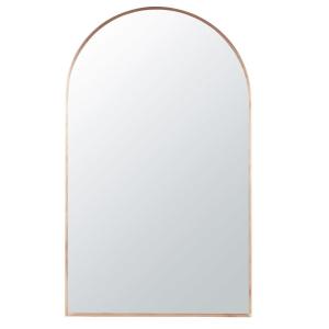 Gran espejo arqueado de metal cobrizo 110x180
