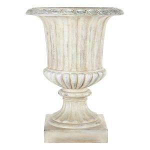 Gran macetero de jardín de magnesia blanca Alt. 71 cm