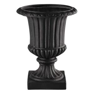Gran macetero de jardín de resina gris antracita Al. 71 cm