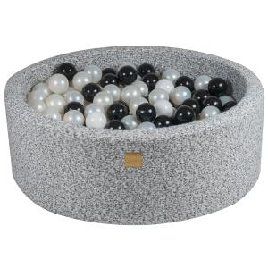 Gris melange piscina de bolas: negro/blanco/perla h30