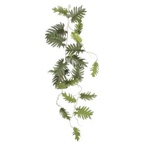 Guirnalda artificial de filodendro selloum verde alt. 115