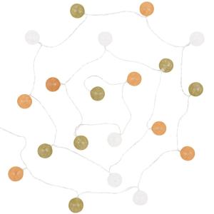 Guirnalda blanca y caqui con 20lucesLED L.370