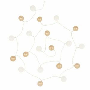 Guirnalda de luces con 20 LEDs de bolas plateadas L.315