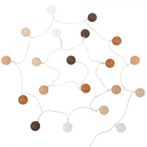 Guirnalda de luces de 20 LEDS de algodón multicolor L.360