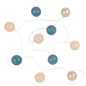 Guirnalda luminosa azul, dorada y beige con 10 luces LED L.…