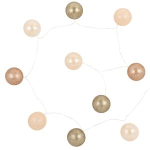 Guirnalda luminosa beige y marrón con 10 luces LED L. 160