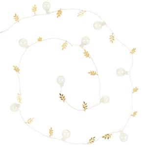 Guirnalda luminosa blanca y dorada con 10lucesLED L.120
