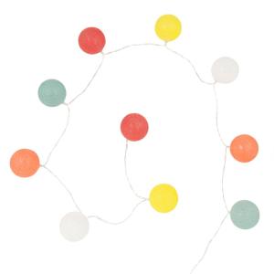 Guirnalda luminosa de 10 LEDS con bolas multicolores L.165