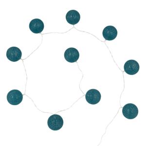 Guirnalda luminosa de 10 luces LED con bolas de algodón ver…