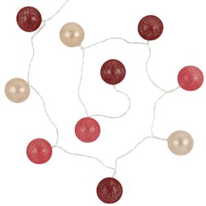 Guirnalda luminosa rosa, violeta y dorada con 10lucesLED L.…