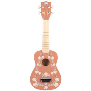 Guitarra de juguete con flores multicolores