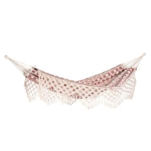 Hamac artisanal en coton Rio bordeaux
