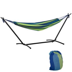 Hamaca 310x117x105 cm verde y azul