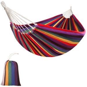 Hamaca de algodón 290x150 cm multicolor