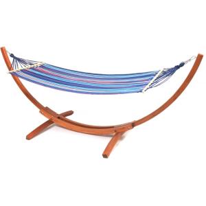Hamaca de madera con lona de algodón ''dallas'' - 3 m - azu…