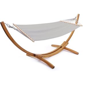 Hamaca de madera con lona de algodón ''dallas'' - 3 m - gri…