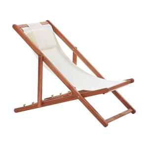 Hamaca plegable madera de acacia blanco crema
