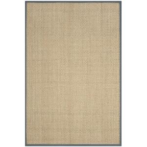 Hierba marina natural/gris oscuro alfombra 185 x 275