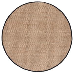 Hierba marina natural/negro alfombra 185 x 180