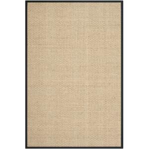 Hierba marina neutral/negro alfombra 185 x 275
