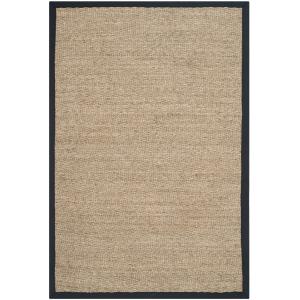 Hierba marina neutro/negro alfombra 90 x 150