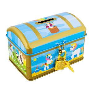 Hucha  multicolor hierro  11 x 7 x 7 cm