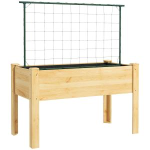 Huerto urbano elevado marrón 120 x 60 x 75 cm