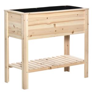 Huerto urbano elevado marrón 90 x 40 x 81 cm