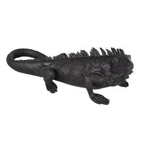 Iguana decorativa de resina negra An.39