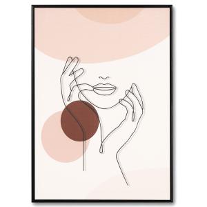 Imagen de silueta de mujer en tonos cálidos.