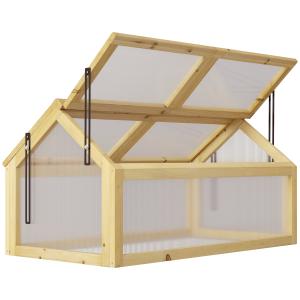 Invernadero de madera transparente 90 x 48 x 49.5 cm