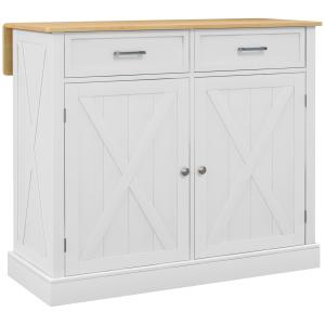 Isla de cocina 105x60x90.5 cm blanco