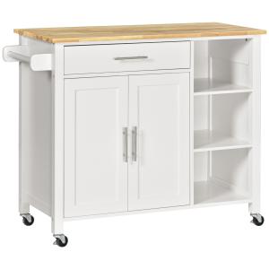 Isla de cocina 107.5x48x89 cm blanco