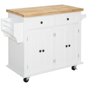 Isla de cocina 111x44.5x82.5 cm blanco